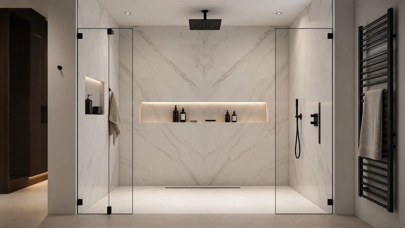 Marble Walk-In Shower
